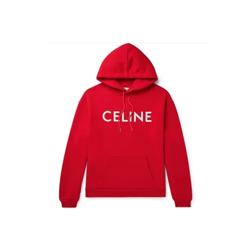 CELINE Unisex Street Style Cotton Logo Luxury Hoodies