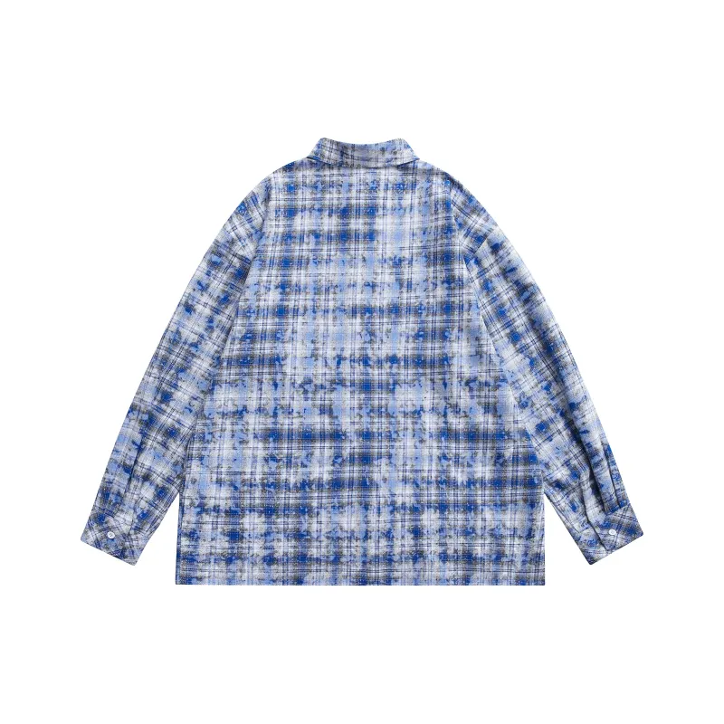 Magmode Shirt Unisex Blue Plaid Color-5