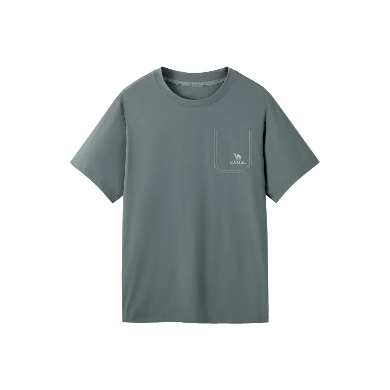 CAMEL Mountain Style Urban Techwear Lightweight Stretch Top Short Sleeved T Shirts Men's-2