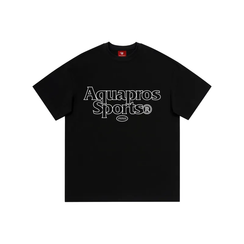 AQUAPROS T Shirts Unisex Black-0