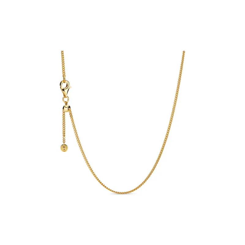 Pandora Gold Plated Copper Silver Alloy Necklaces Women's Gold-0
