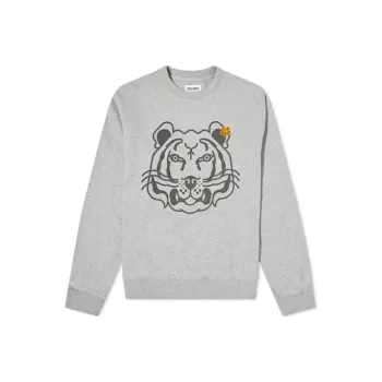 KENZO Classic Tiger Head Sweatshirt Men's Pearl Gray
