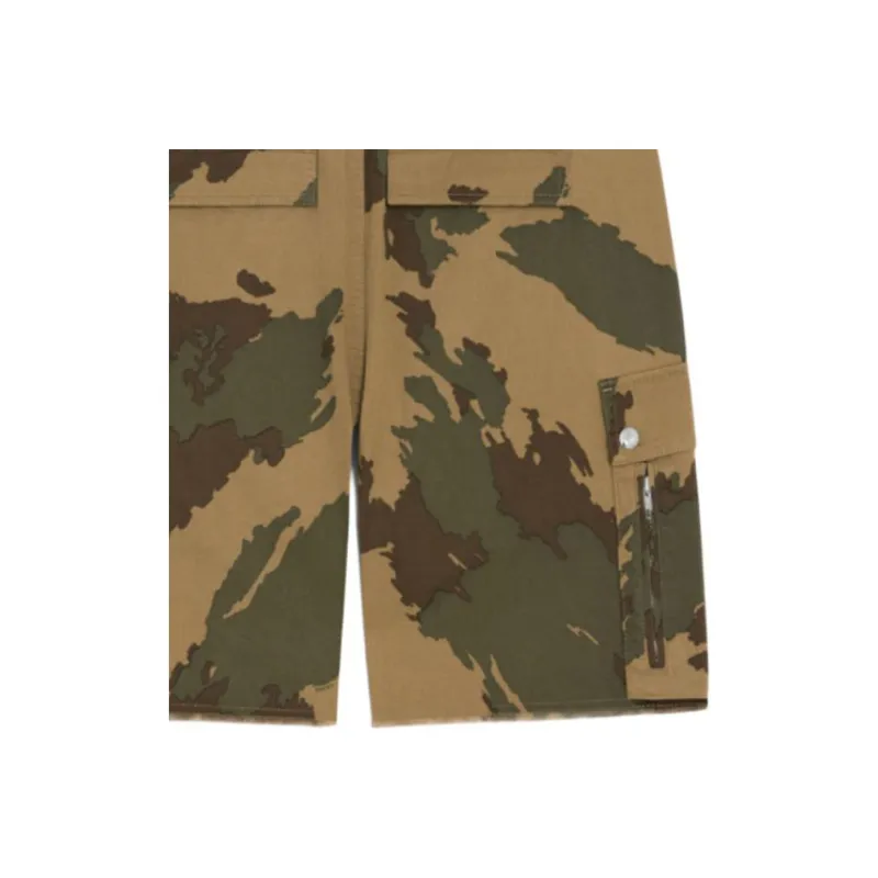 CELINE Camouflage Cargo Shorts-5