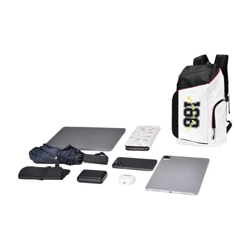 8atheist Sparenopains X DRA Collaboration Polyester Basketball Bag Backpack Large Size Unisex White-15