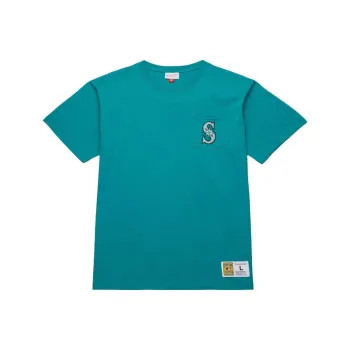 Mitchell & Ness Aqua Seattle Mariners T Shirt Men's Turquoise