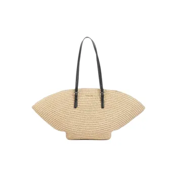 MICHAEL KORS Polyurethane Tote Bag, Shopping Bag, Shoulder Bag Women's Natural & Black