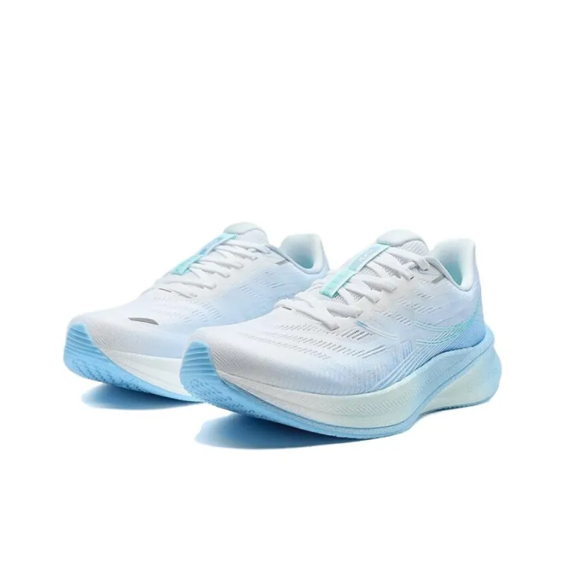 XTEP Coverage Slip Resistant Low Top Casual Running Shoes Women's White Blue-2
