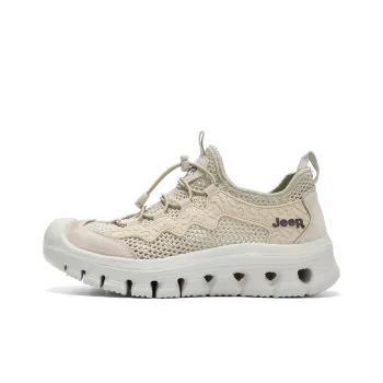 Jeep Breathable Lightweight Rebound Low Top Casual Shoes Women's Beige