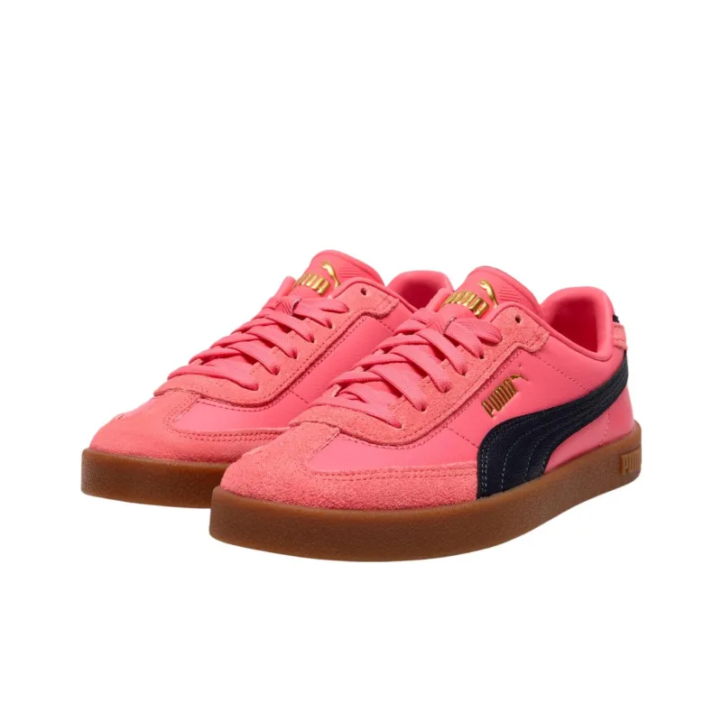 PUMA Club 2 Anti Slip Wear Resistant Low Top Skateboard Shoes Women's Red-2
