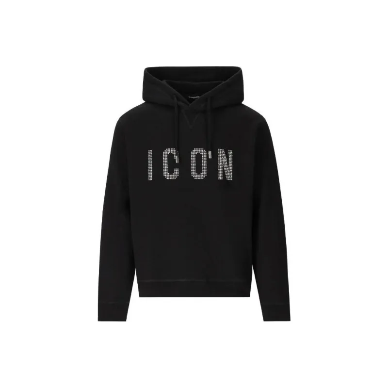 DSQUARED 2 Icon Embellished Drawstring Hoodie-0
