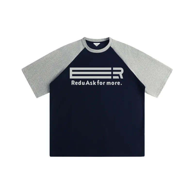 REDU T-Shirt Unisex White & Navy Blue Sleeves-8