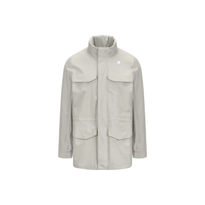 K WAY Logo patch Coat-0