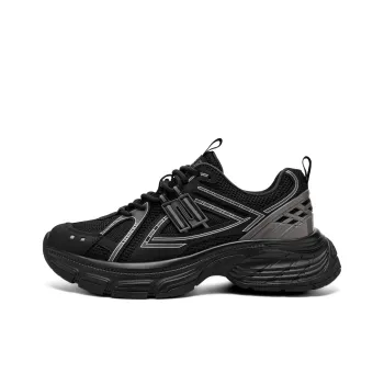 JEEP SPIRIT Chunky Sneakers Men Low Top Graphite Black