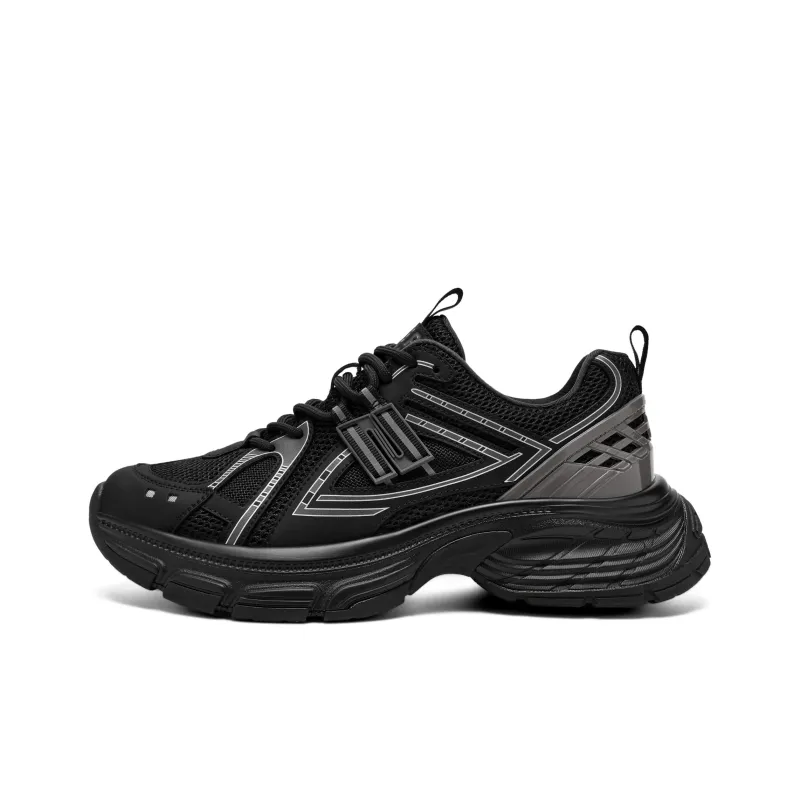 JEEP SPIRIT Chunky Sneakers Men Low Top Graphite Black-0