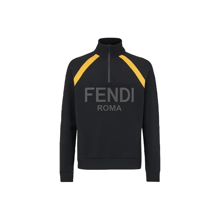 FENDI Sweatshirts Men Black-0