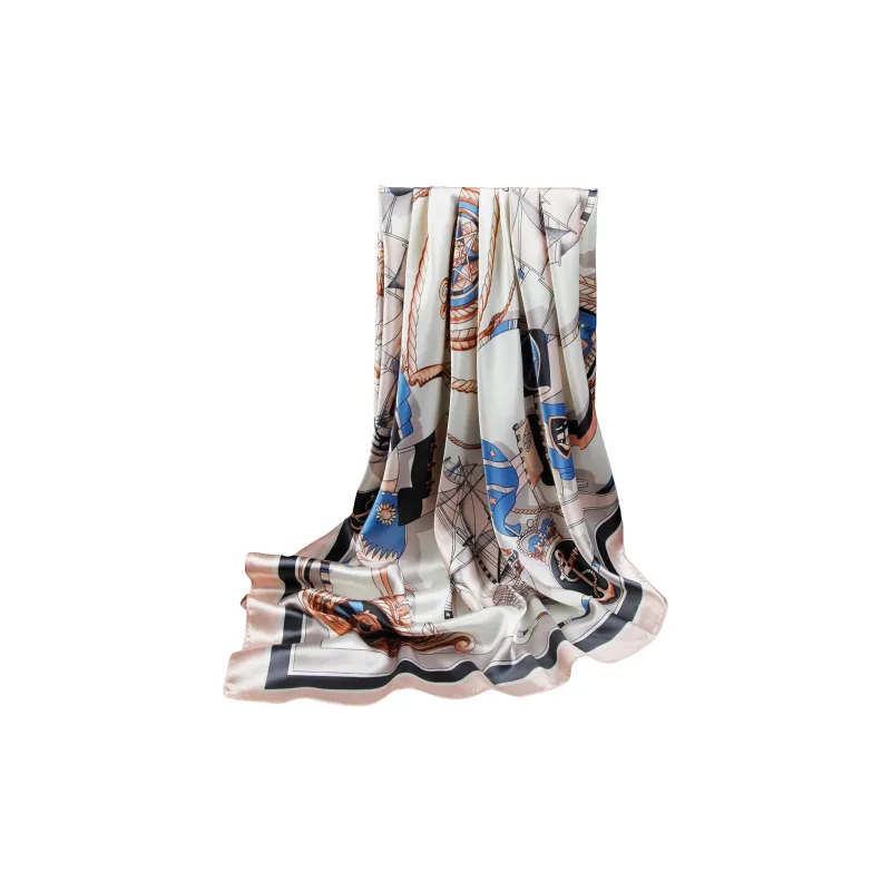 Shanghai Story 100% Polyester Silk Scarves Women's-8