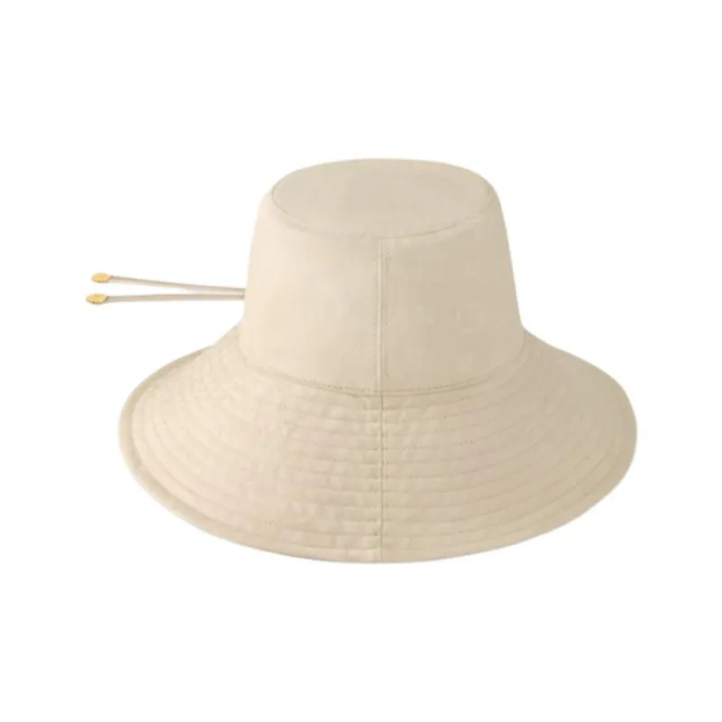 LOUIS VUITTON Cotton Fabric Cotton Bucket Hats Women's Beige-0