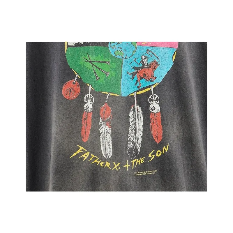 SAINT Mxxxxx x LASTMAN SS24 T Shirt Unisex Black-2