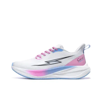 AVJV Cushioning Anti Slip And Wear Resistant Low Top Carbon Plate Casual Running Shoes Unisex White Purple Pink