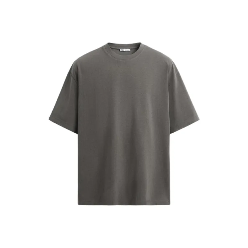 ZARA T Shirts Men Coal Gray-0