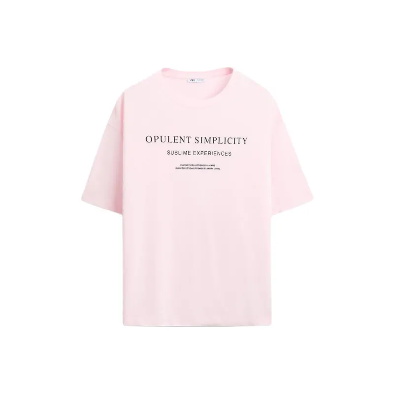 ZARA T-Shirts Men Pink-0