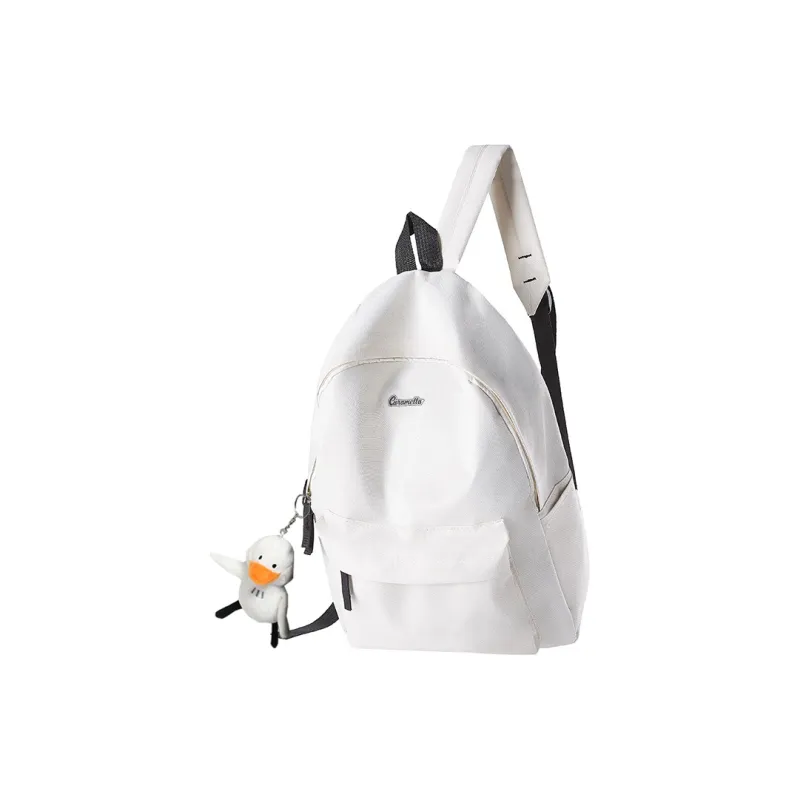 Caramella Nylon Backpack Unisex Black/White/Burgundy-19