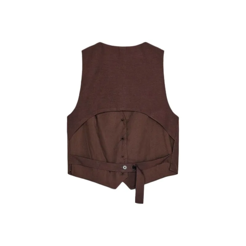 ZARA Tank Tops Women's Dark Brown-1