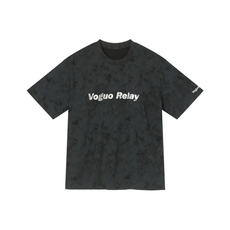 Voguo Relay Couple Set Loose Fit Crew Neck Short Sleeved T Shirts Unisex Black, White, Green-20