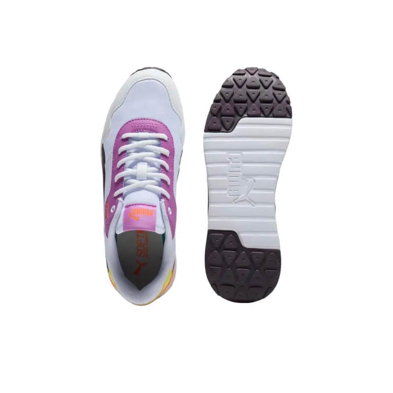 PUMA R78 Cushioning Slip Resistant And Abrasion Resistant Low Top Training Shoes Women's White Brown-2