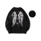Crew Neck Black Fleece-Lined