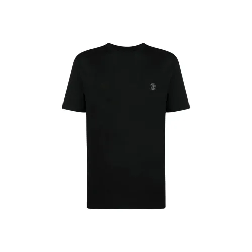 Brunello Cucinelli Logo print Cotton T shirt