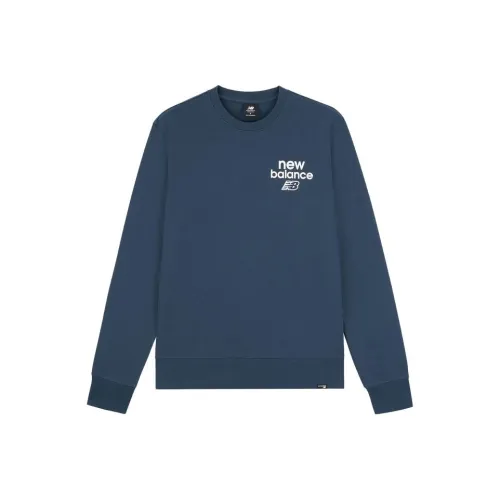 New Balance Sweatshirts Men Marine Blue