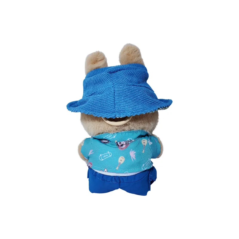 Modified Baby POP MART THEMONSTERS Cooling All Summer Eyes Yearning Hang Tag Box Labubu Vinyl Sitting Party 15cm Height-2