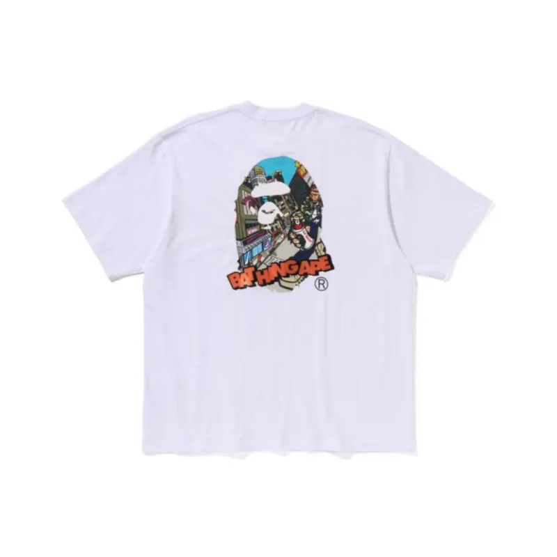 Bape Comic Art Ape Head Relaxed Fit Tee-0