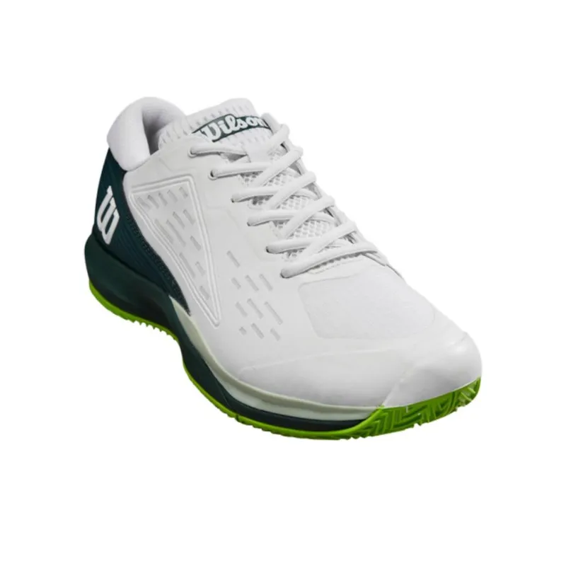 Wilson Rush Pro Ace Anti Slip Wear Resistant Low Top Tennis Shoes Men's White Green-2