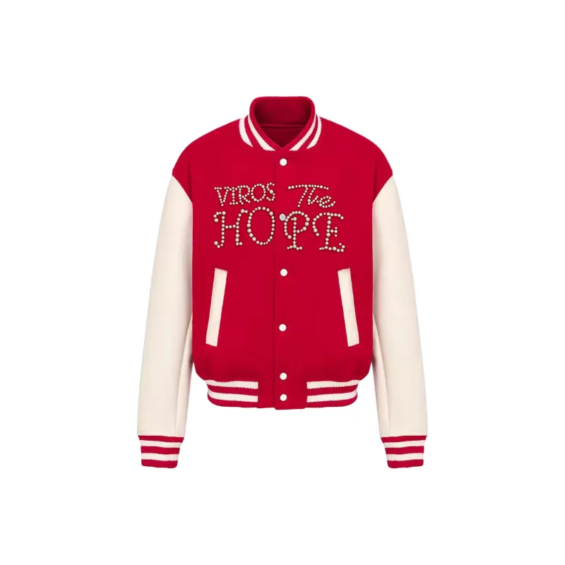 NEVER RULE Baseball Jacket Unisex Red-0