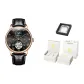 Black Leather Rose Black Men's[Luxury Box]