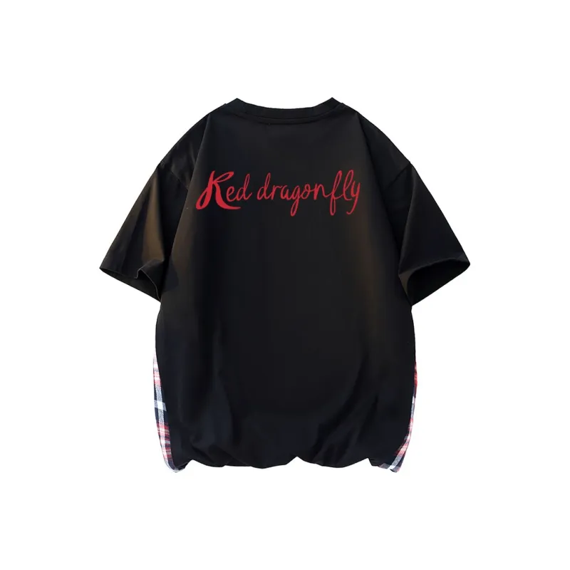 RED DRAGONFLY T Shirt Unisex Black-0