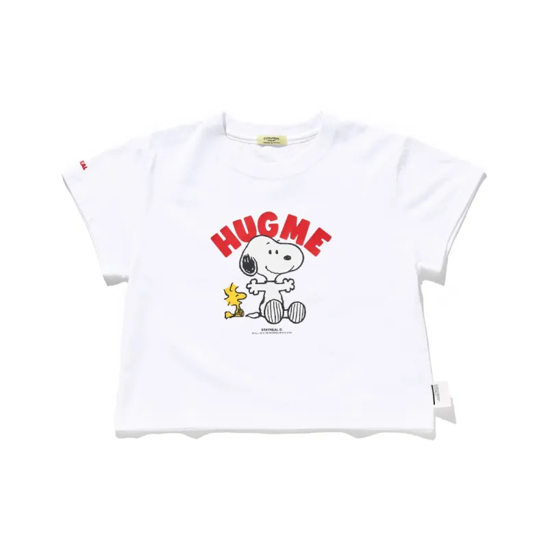 STAYREAL Snoopy Hug Cropped T Shirt Women's-0