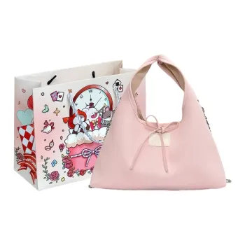 MOM'S HELPER PU Handbag Women's Pink/Green/Purple/Black