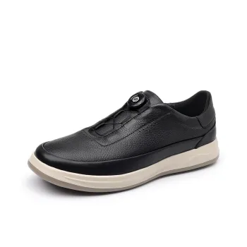 ENRICO COVERI Anti Slip Wear Resistant Low Top Casual Shoes Men's Luxury Black