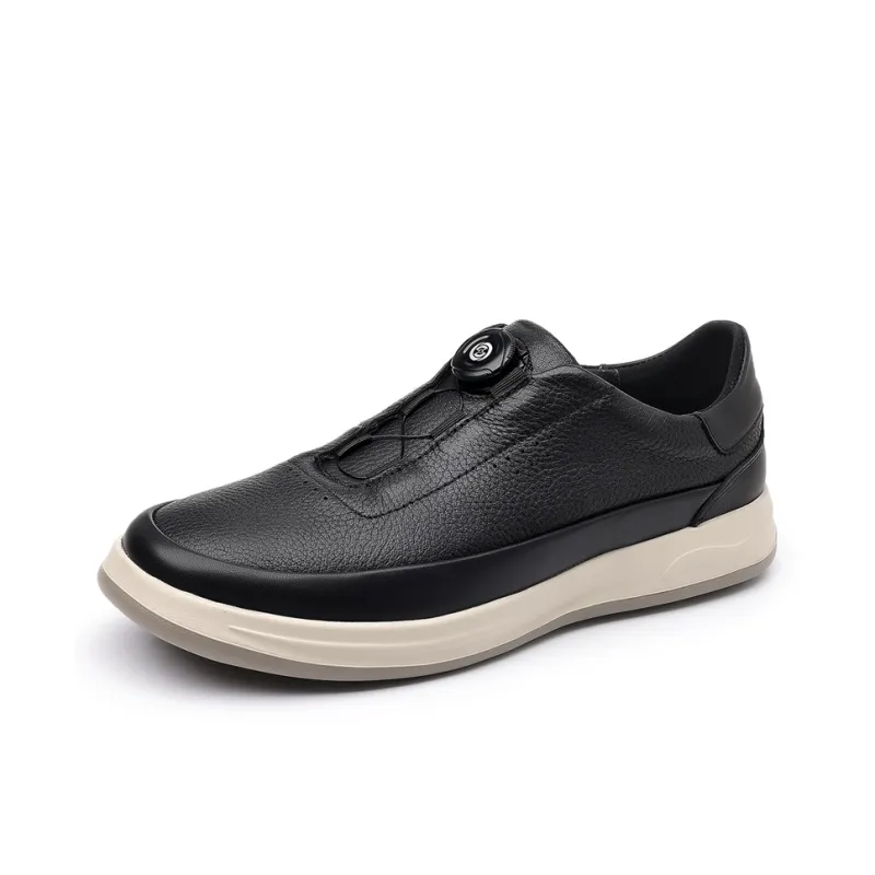 ENRICO COVERI Anti Slip Wear Resistant Low Top Casual Shoes Men's Luxury Black-0
