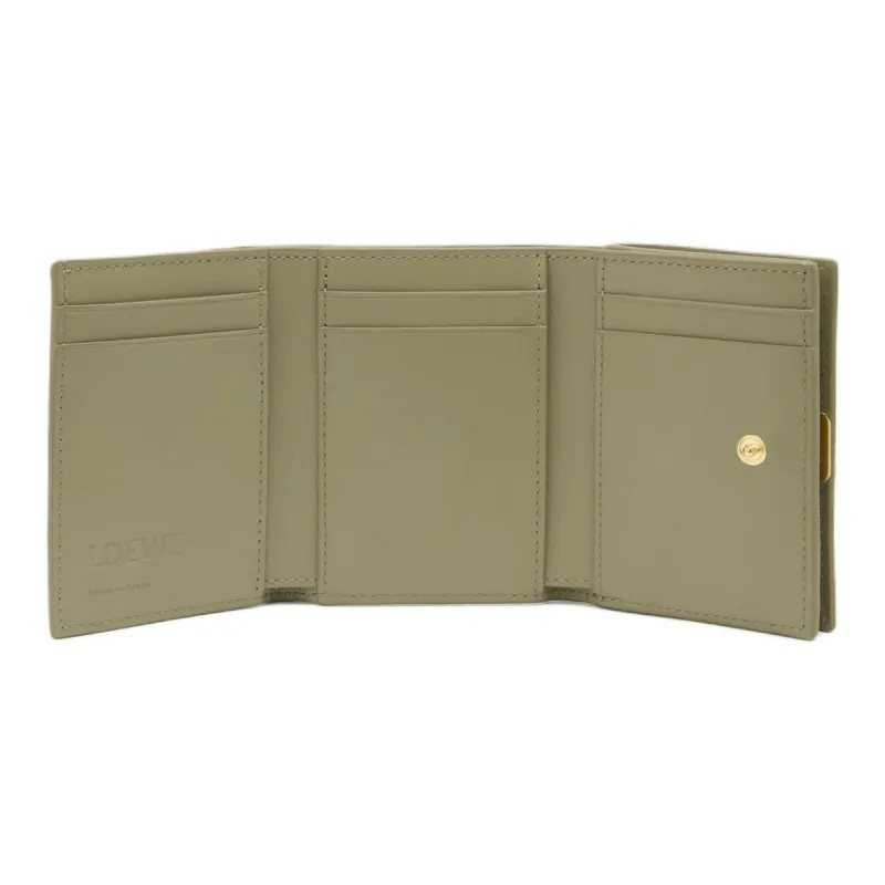 LOEWE Anagram Lambskin Wallet Women's Eucalyptus Green-2