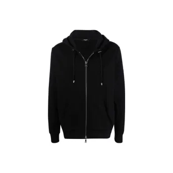 BALMAIN Zipped Printed Hoodie