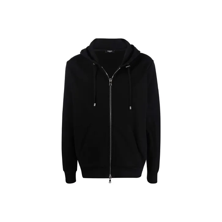 BALMAIN Zipped Printed Hoodie-0