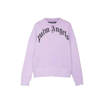 PALM ANGELS Curved Logo Sweatshirt
