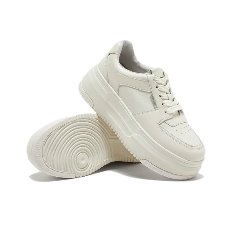 BATA Low Top Skateboard Shoes Women's Ecru-2
