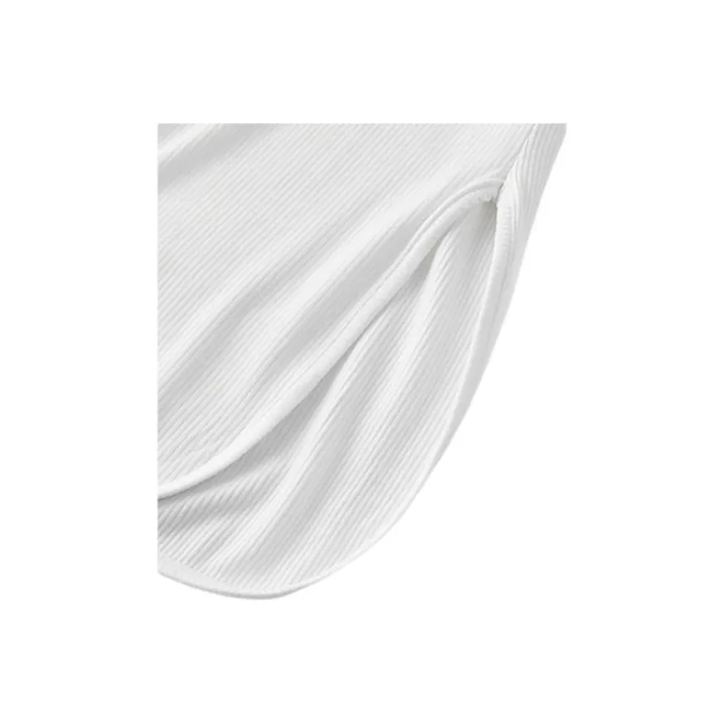 【dme】 Drop Shoulder Sleeve T Shirt Women's Raw White-0