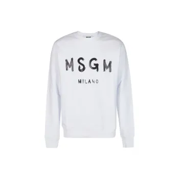 MSGM Logo Printed Crewneck Sweatshirt