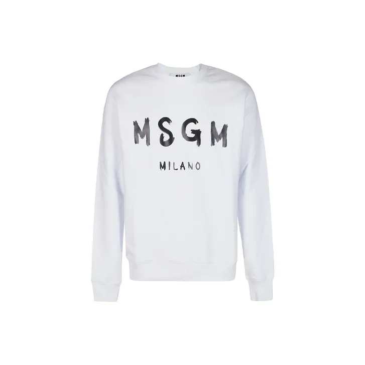 MSGM Logo Printed Crewneck Sweatshirt-0
